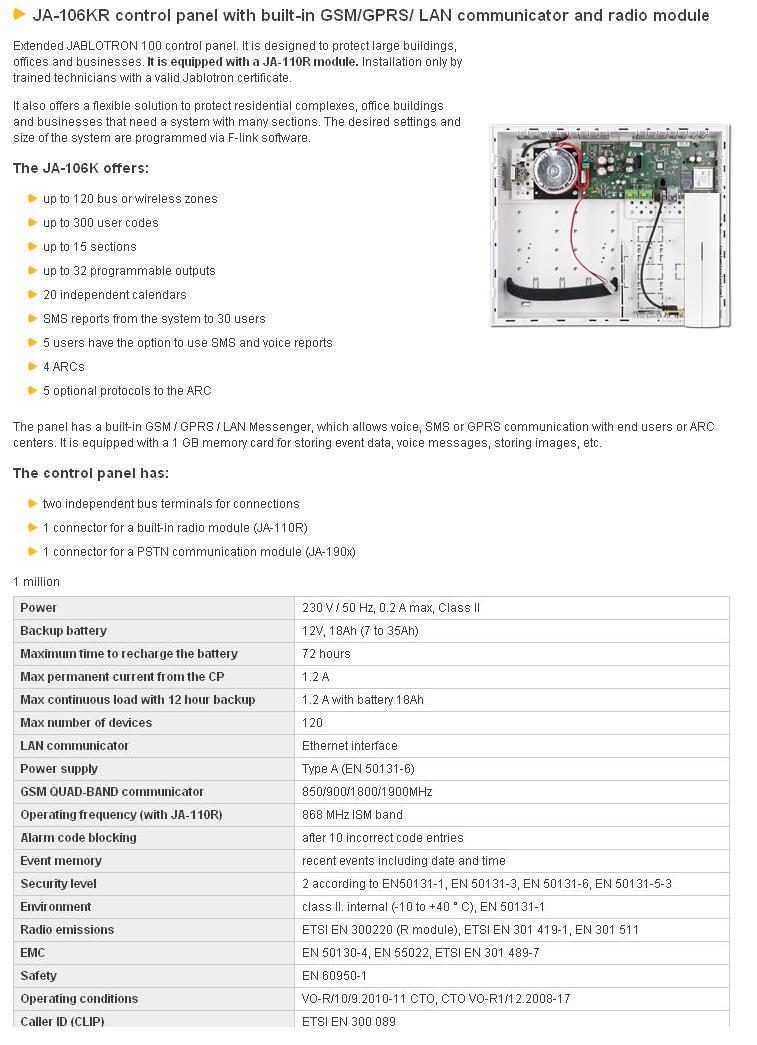 Beveiliging met een JA-100