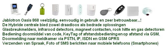 JA 82, Oasis, Beveiliging van Jablotron Oasis 868